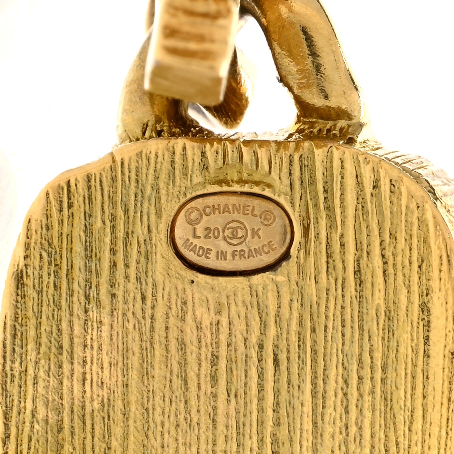 Metal Natural Stones CC Drop Earrings Gold