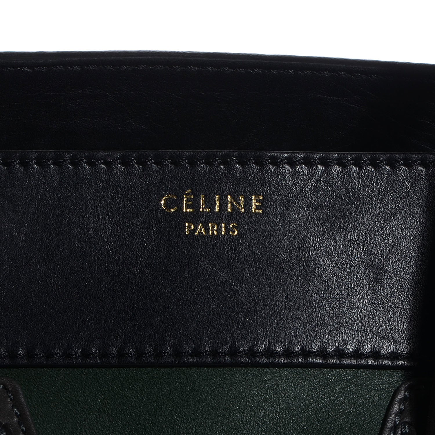 Celine Smooth Calfskin Mini Tri-Color Luggage Forest 9 of 9