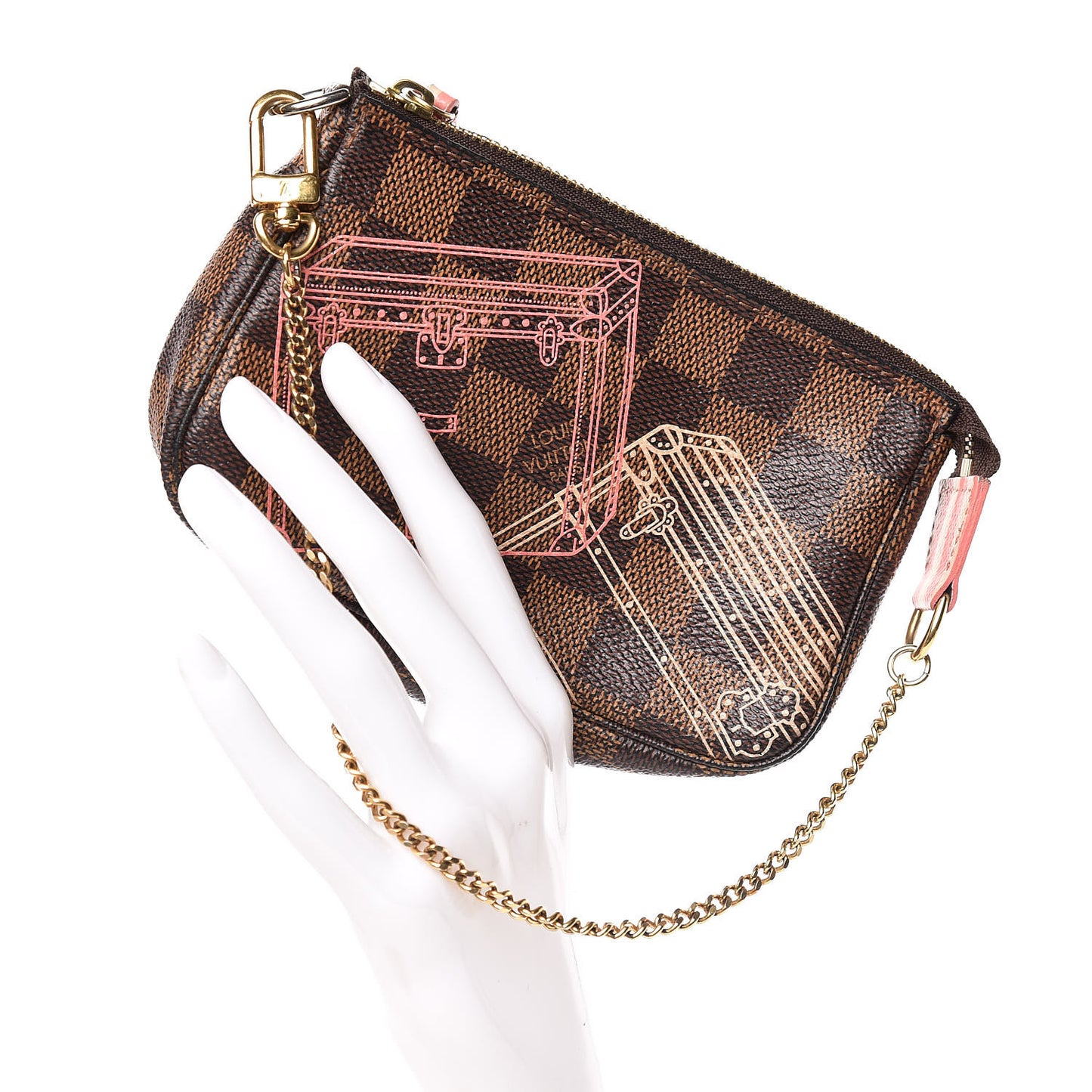 Damier Ebene 2014 Christmas Animation Mini Pochette Accessories