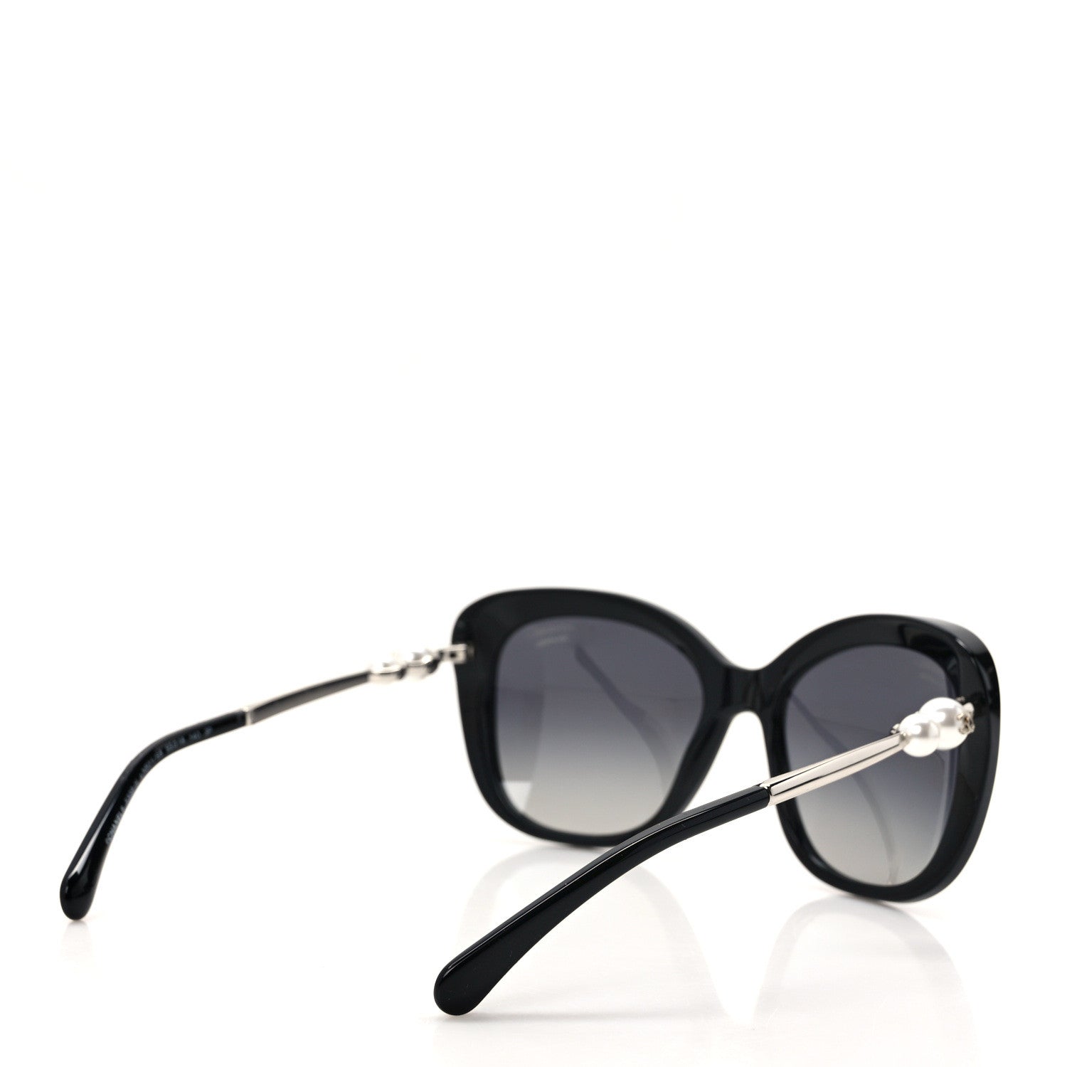 Chanel Acetate Polarized Butterfly Winter Pearl Sunglasses 5339-H Black 4 of 8