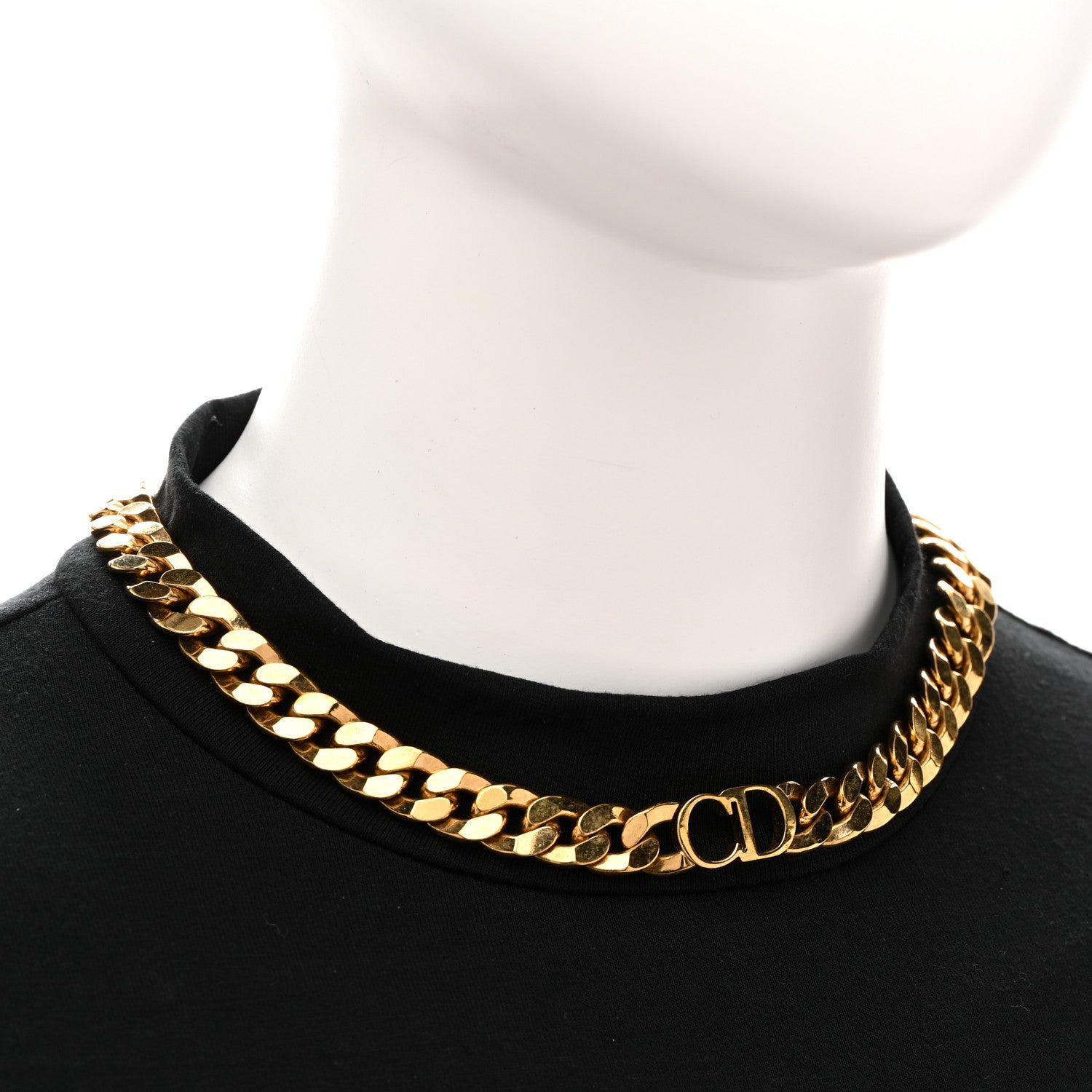 Christian Dior Metal CD Choker Necklace Gold 1847974 – FASHIONPHILE