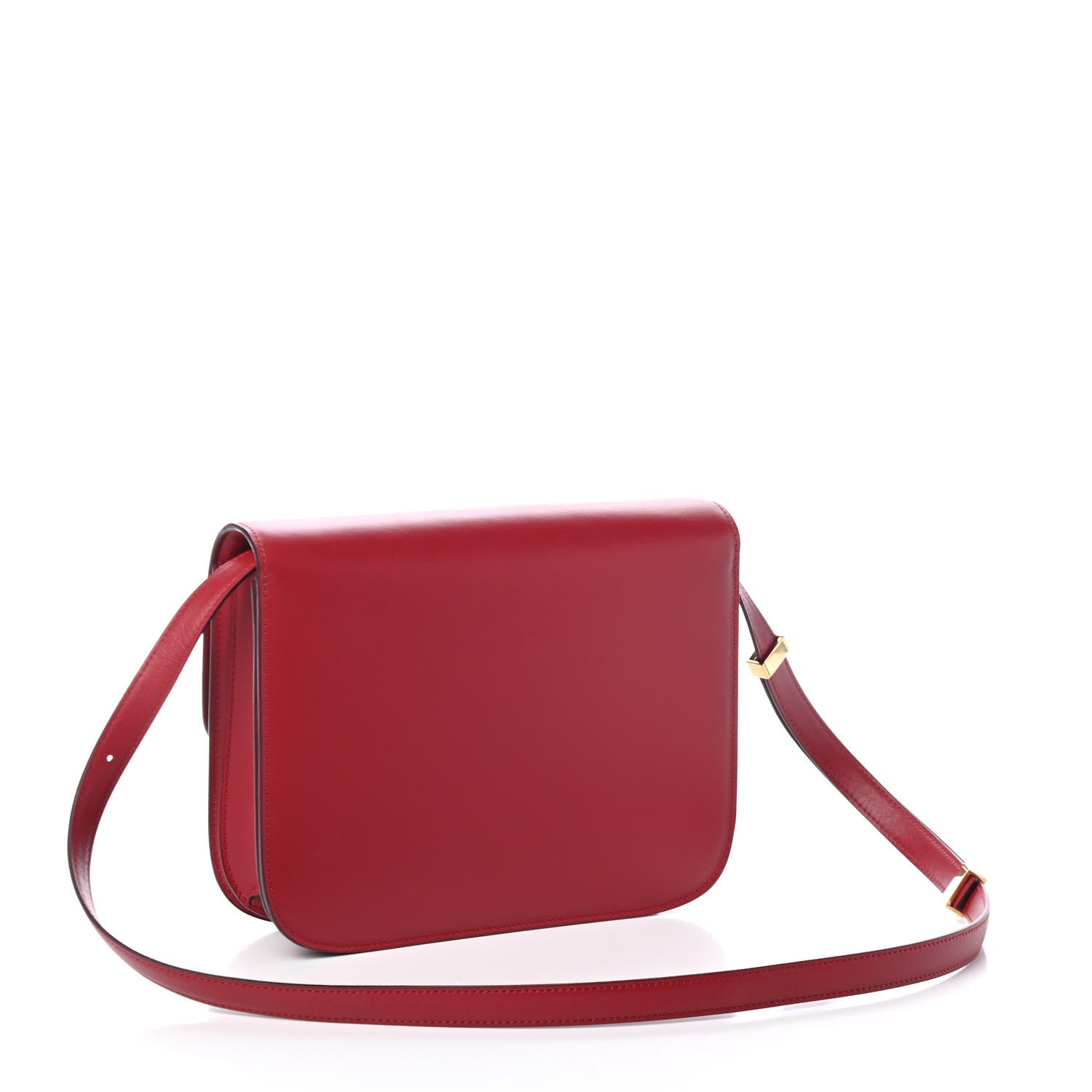 Celine Box Calfskin Medium Classic Box Flap Bag Red 2 of 4