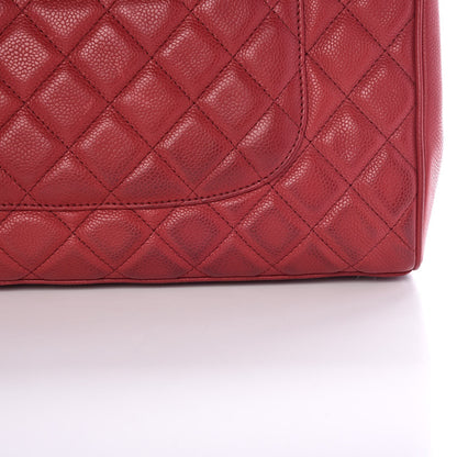 Chanel Caviar Quilted Large Casual Pocket Tote Red 9 of 10