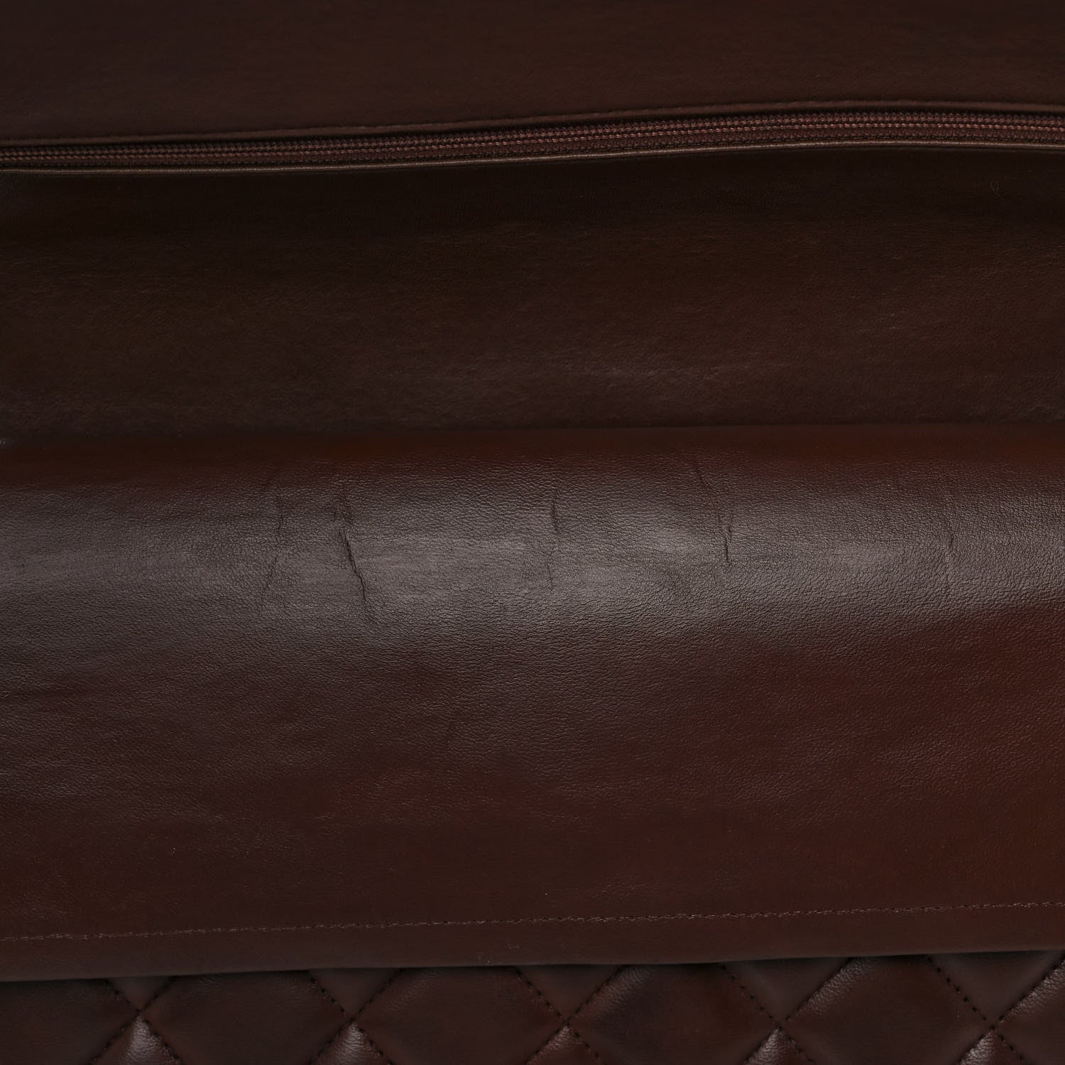 Chanel Lambskin Quilted Jumbo Double Flap Dark Brown 12 of 14