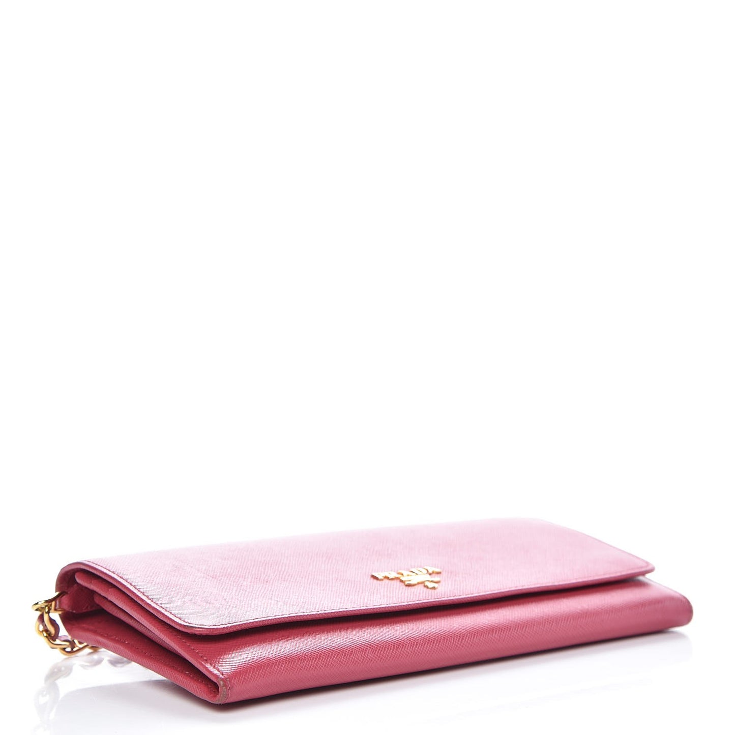 Saffiano Metal Oro Chain Wallet Peonia