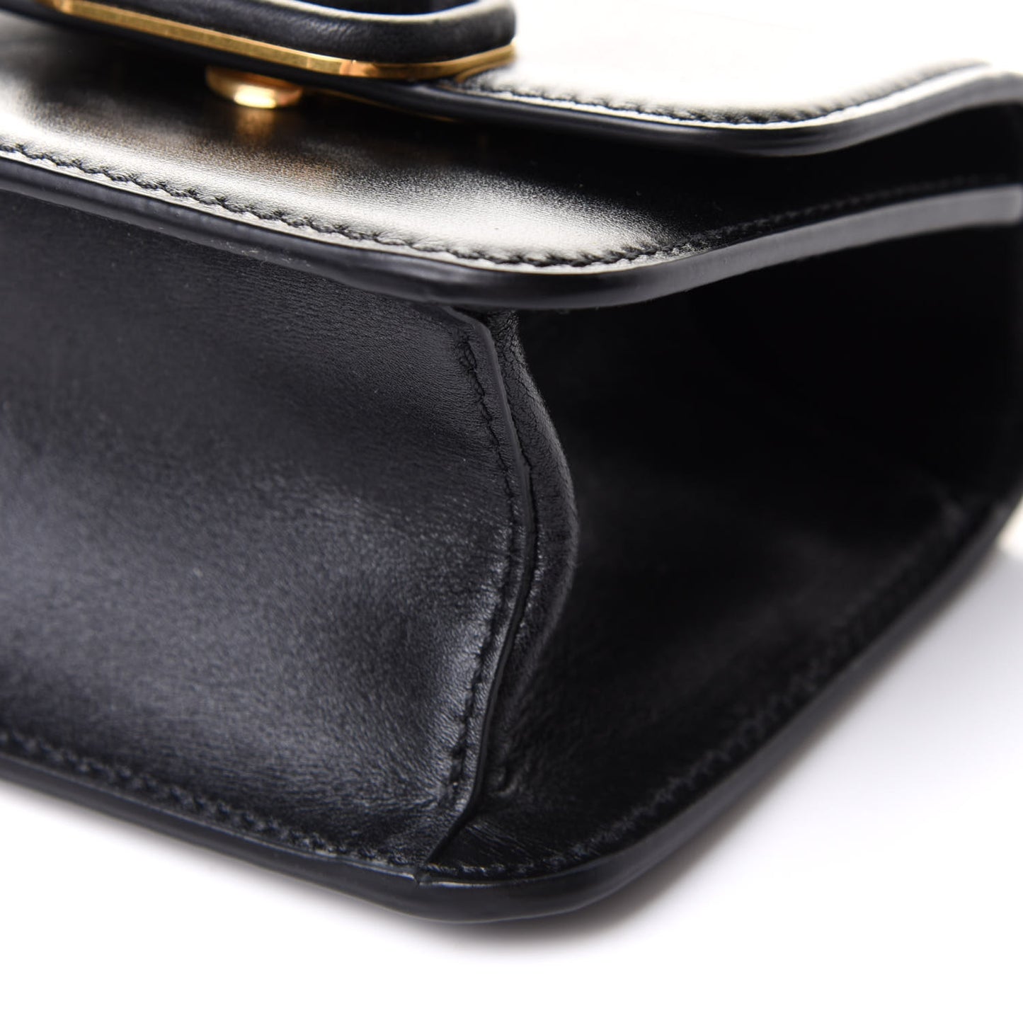 Smooth Calfskin Micro VSling Shoulder Bag Black