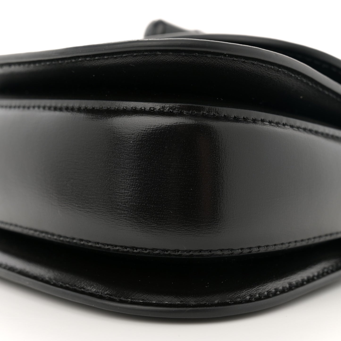 Boarded Dyana Lux Calfskin Web Monochrome Mini Bamboo 1947 Top Handle Bag Black