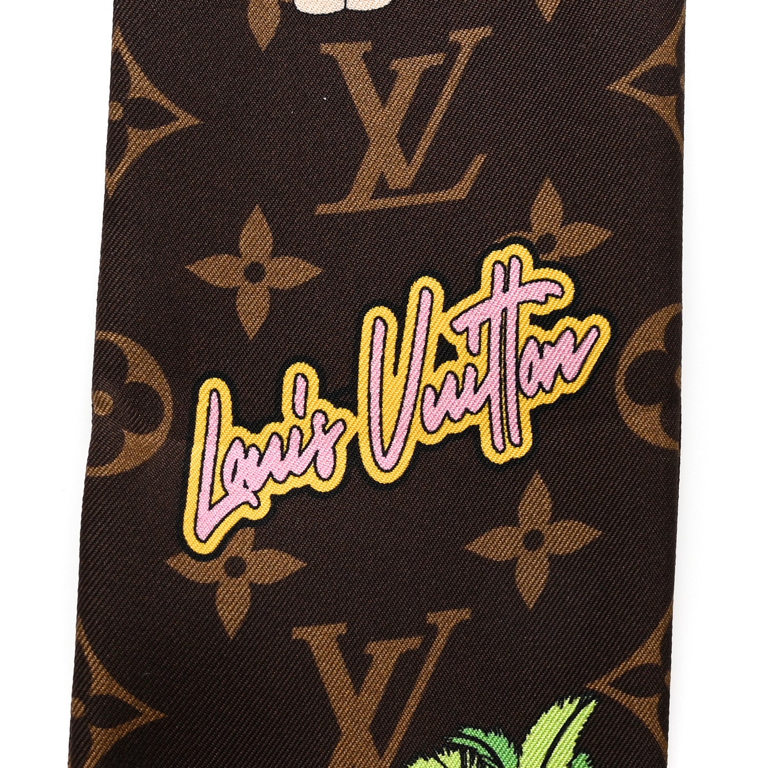Louis Vuitton Silk Monogram 2021 Hollywood Christmas Animation Bandeau Marron 2 of 3