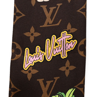 Louis Vuitton Silk Monogram 2021 Hollywood Christmas Animation Bandeau Marron 2 of 3