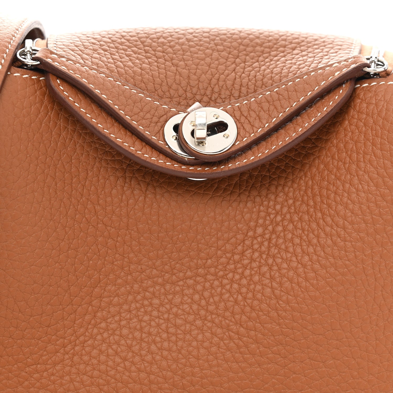 Hermes Taurillon Clemence Mini Lindy 20 Gold 8 of 11