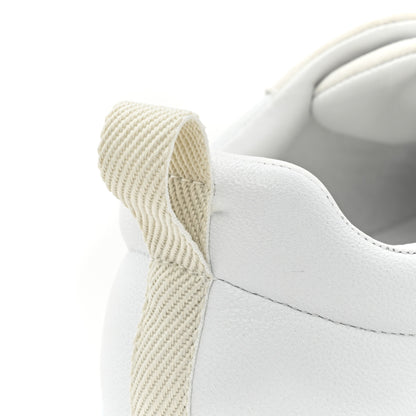 Hermes Calfskin Suede Goatskin Bouncing Sneakers 37 White 9 of 11