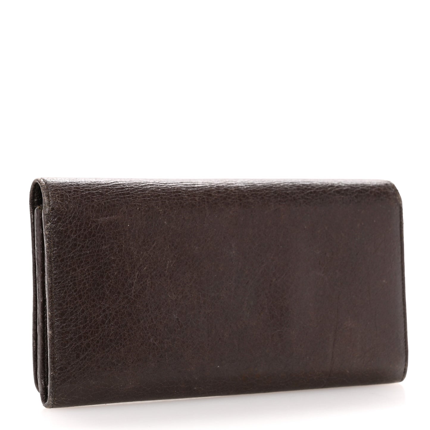 Agneau Classic Hardware Money Wallet Brown