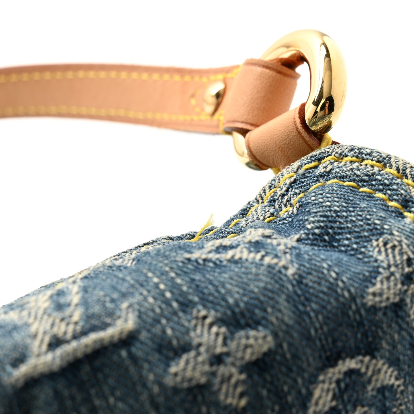 Monogram Denim Mini Pleaty Blue