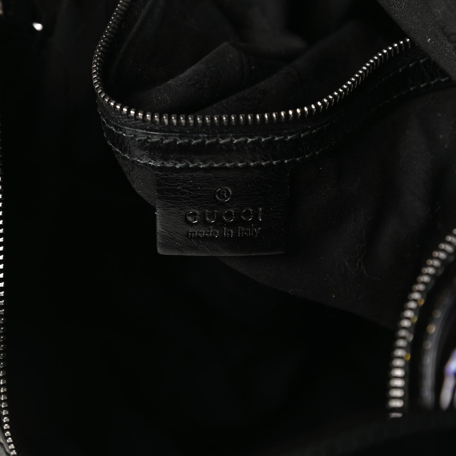 Gucci Iridescent Patent Medium Icon Bit Shoulder Bag Black 6 of 17
