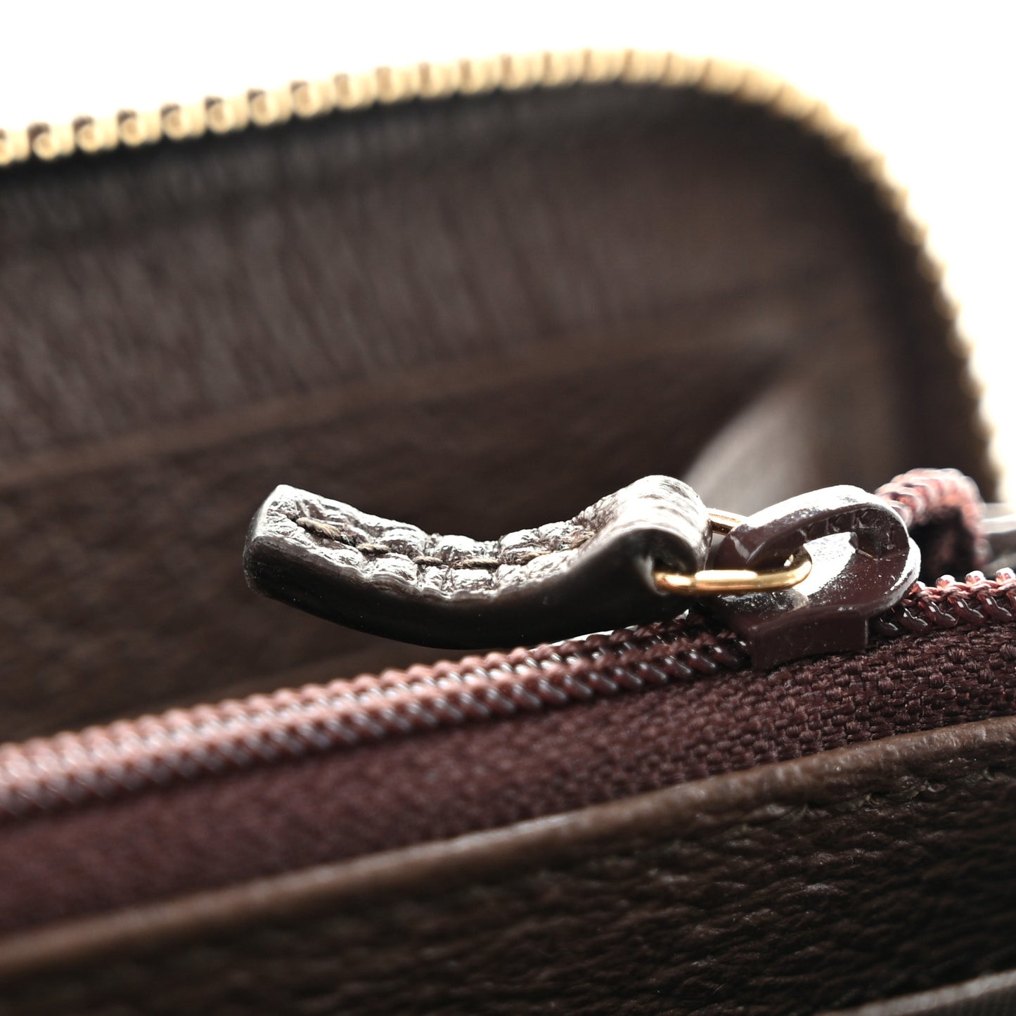 GG Supreme Monogram Web Ophidia Zip Around Wallet Brown