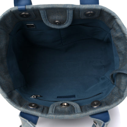 Chanel Denim Small Deauville Tote Light Blue 6 of 11