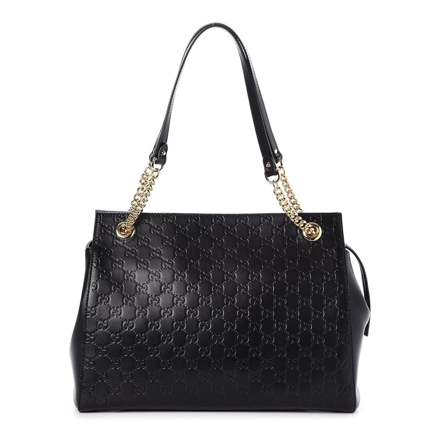 Guccissima Signature Large Shoulder Tote Bag Black
