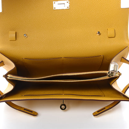 Hermes Epsom Kelly Wallet To Go Jaune Ambre 5 of 11