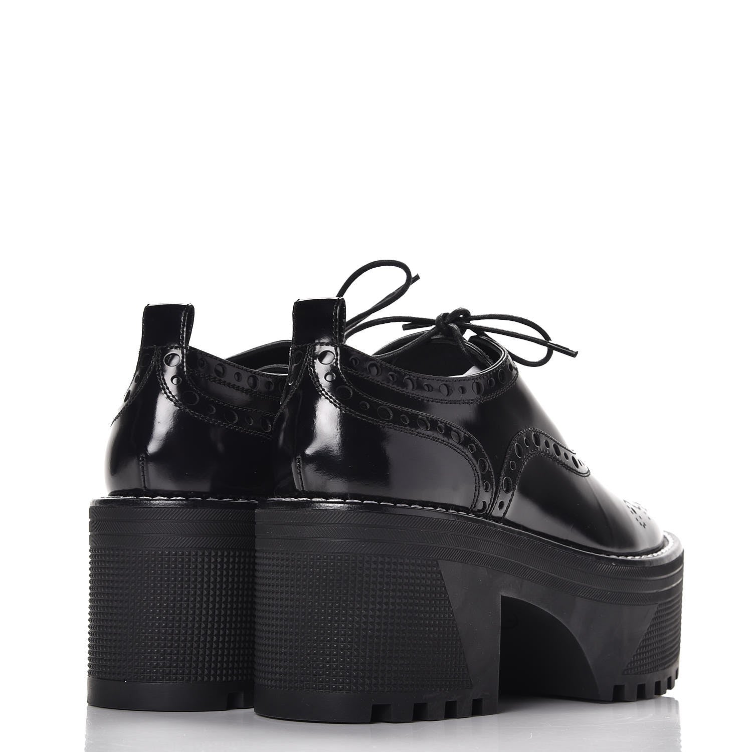 Louis Vuitton Calfskin Fighter Richelieu Platform Boots 36 Black 4 of 9