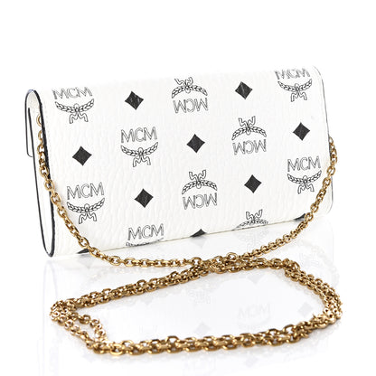 MCM Visetos Large Patricia Wallet On Chain White 2 of 6