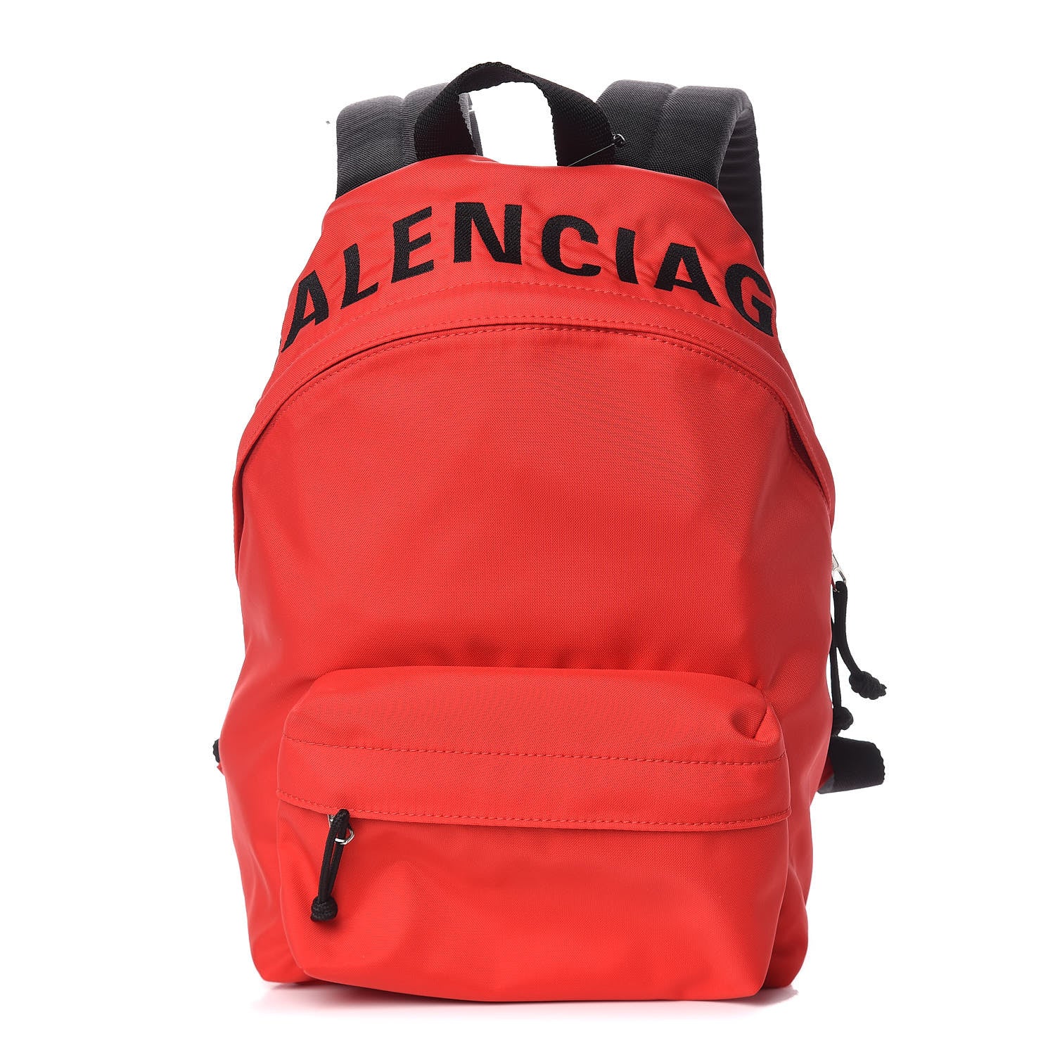 Balenciaga Sport Nylon Logo Embroidered S Wheel Backpack Bright Red Black 1 of 10