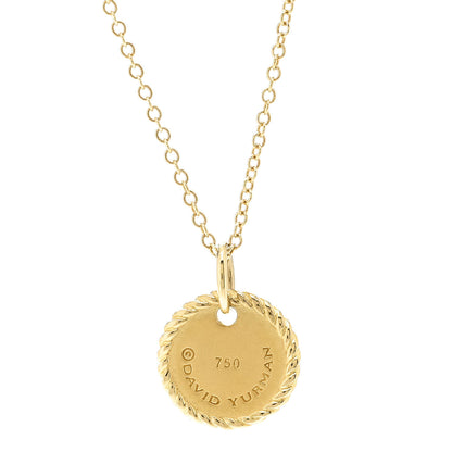 David Yurman 18K Yellow Gold Diamond Initial H Charm Necklace 4 of 6