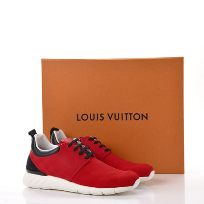 Louis Vuitton Rubber Mesh Suede Damier Fastlane Low Sneakers 9.5 Rouge 9 of 9