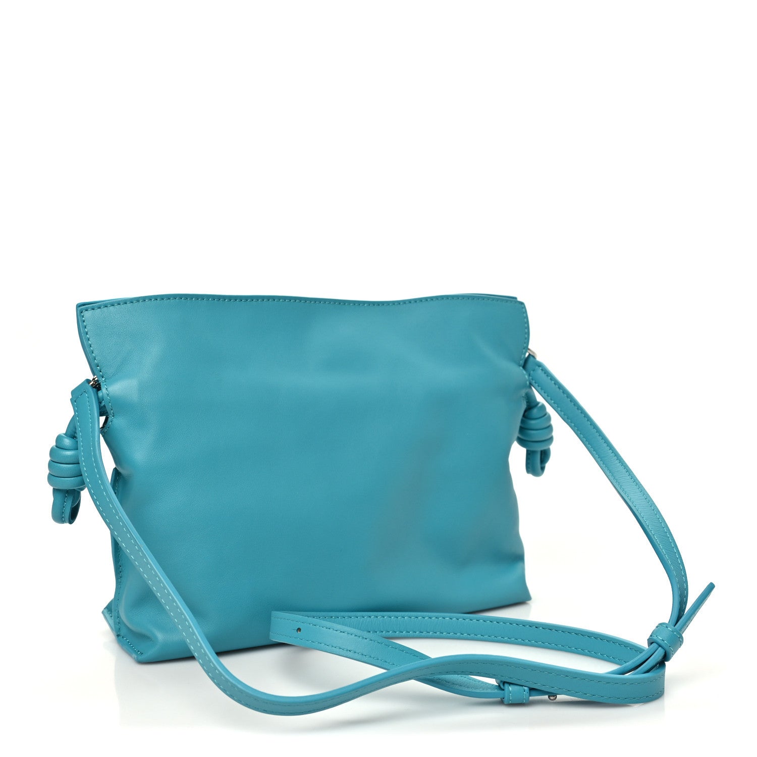 Loewe Calfskin Mini Flamenco Knot Clutch Deep Turquoise 3 of 11