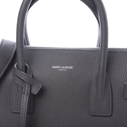 Saint Laurent Grained Calfskin Baby Supple Sac De Jour Asphalt 8 of 11