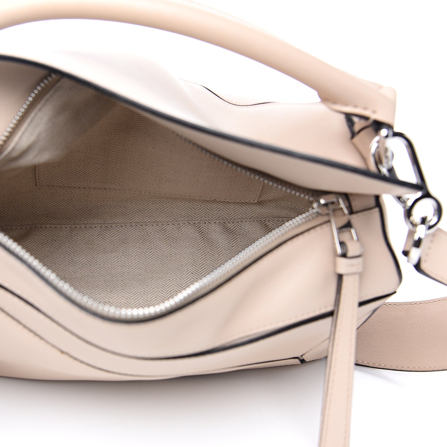 Calfskin Small Puzzle Bag Light Oat