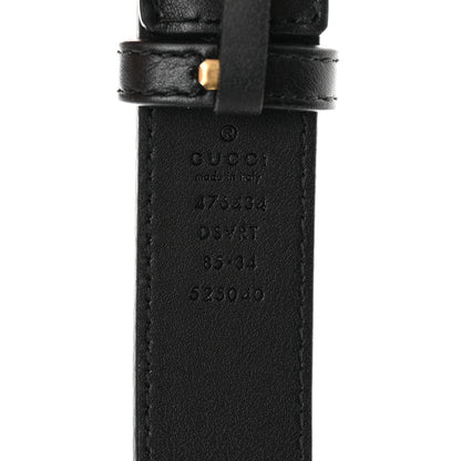 Gucci Calfskin Matelasse GG Marmont Belt Bag 85 34 Black 8 of 11