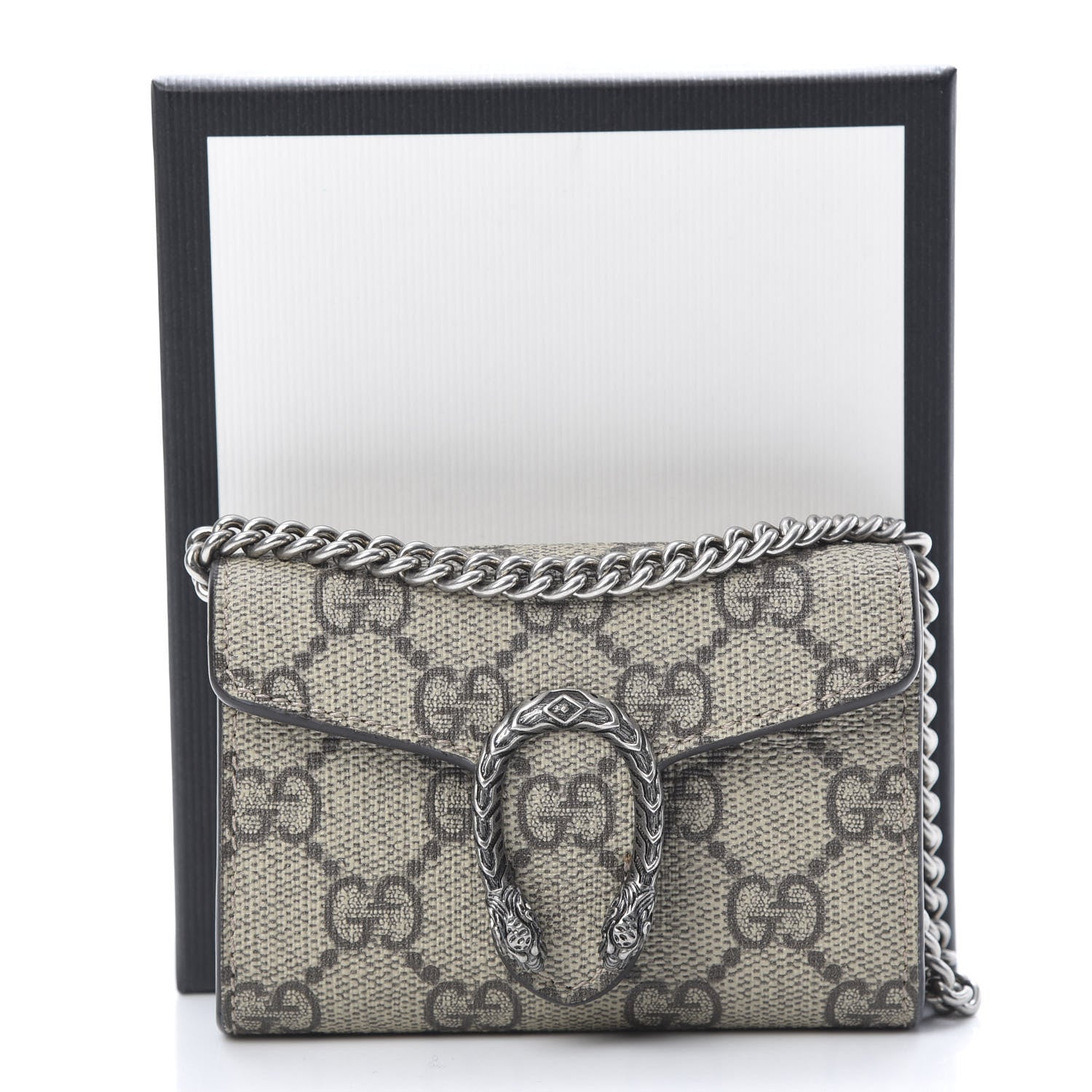 Gucci GG Supreme Monogram Dionysus Coin Purse Taupe 7 of 7