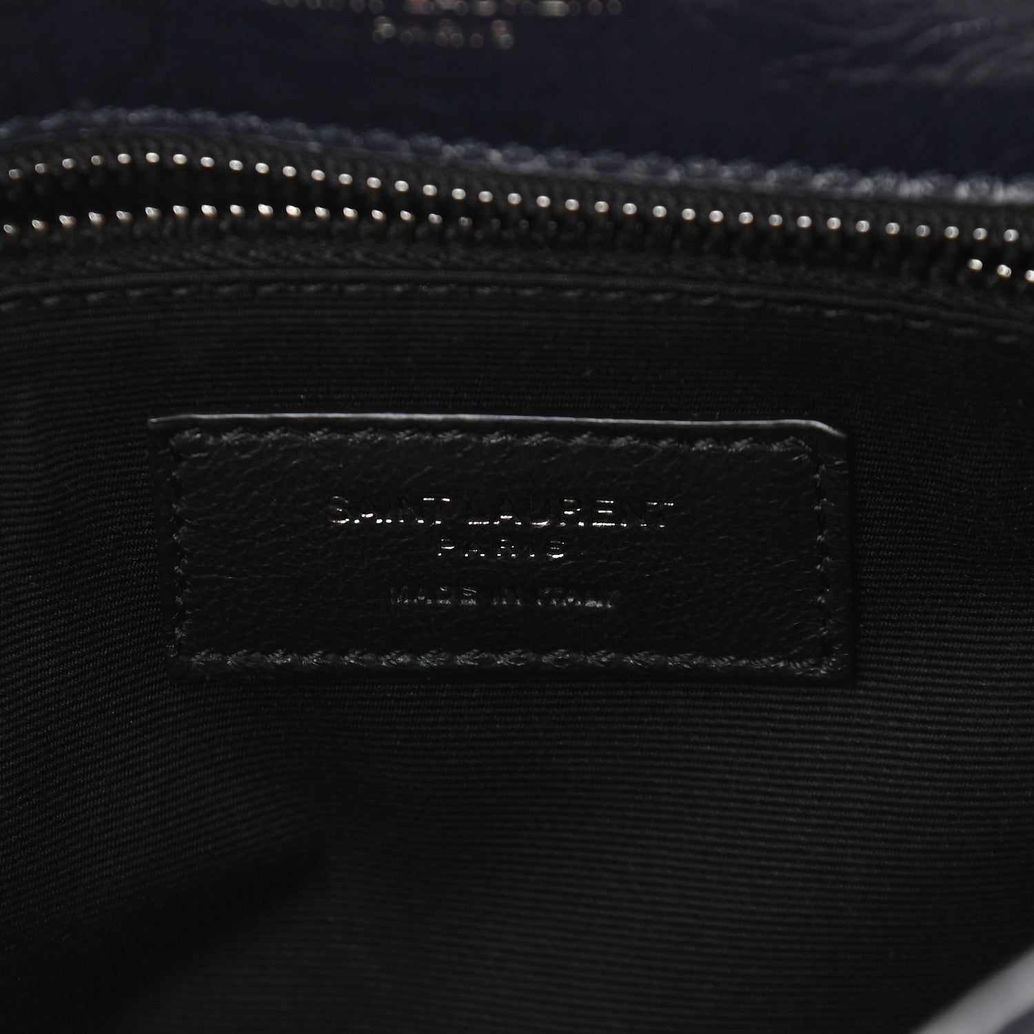Saint Laurent Crinkled Calfskin Matelasse Monogram Medium Niki Chain Satchel Deep Marine 6 of 9