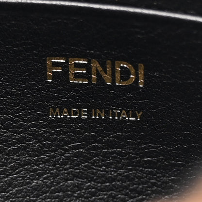 Fendi Shearling Vitello Dolce Macro FF 1974 Mini Baguette Tobacco Black 6 of 11