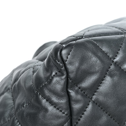 Chanel Metallic Lambskin Quilted Large Week End on Mars Tote Dark Grey 11 of 15