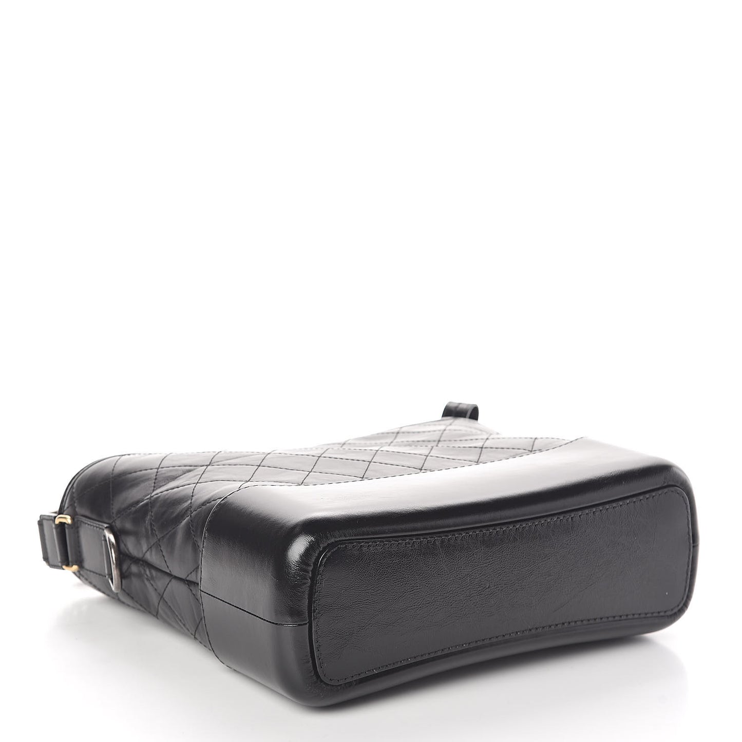 Aged Calfskin Quilted Medium Gabrielle Hobo Black
