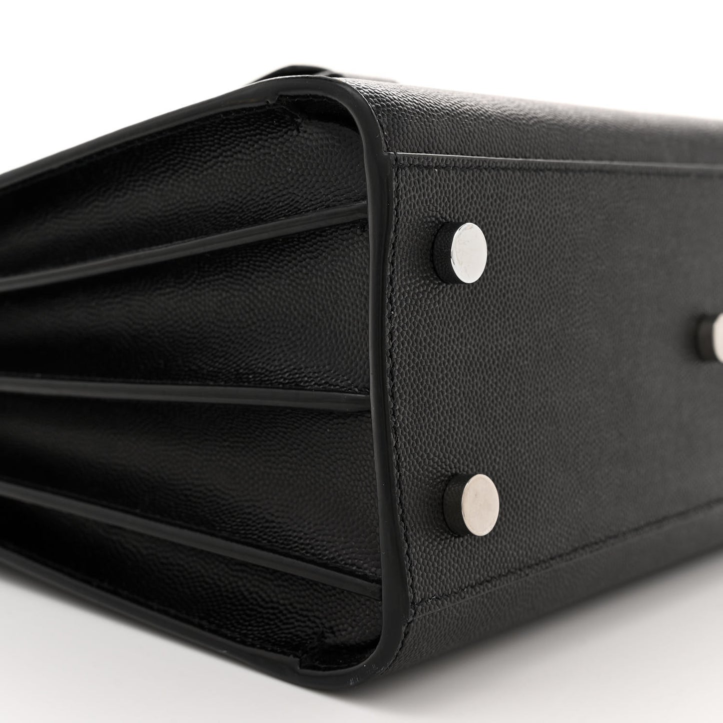 Grained Calfskin Baby Sac De Jour Black