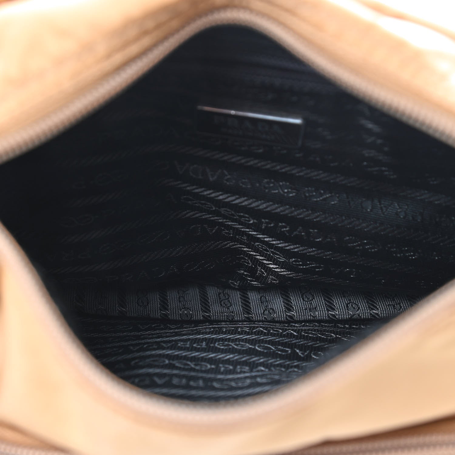 Prada Tessuto Nylon Vela Flap Messenger Gold 5 of 8