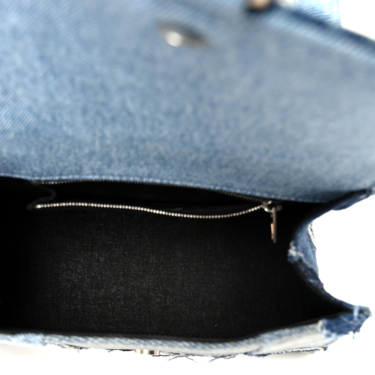 Balenciaga Denim Patchwork Small Hourglass Top Handle Bag Washed Blue 5 of 12