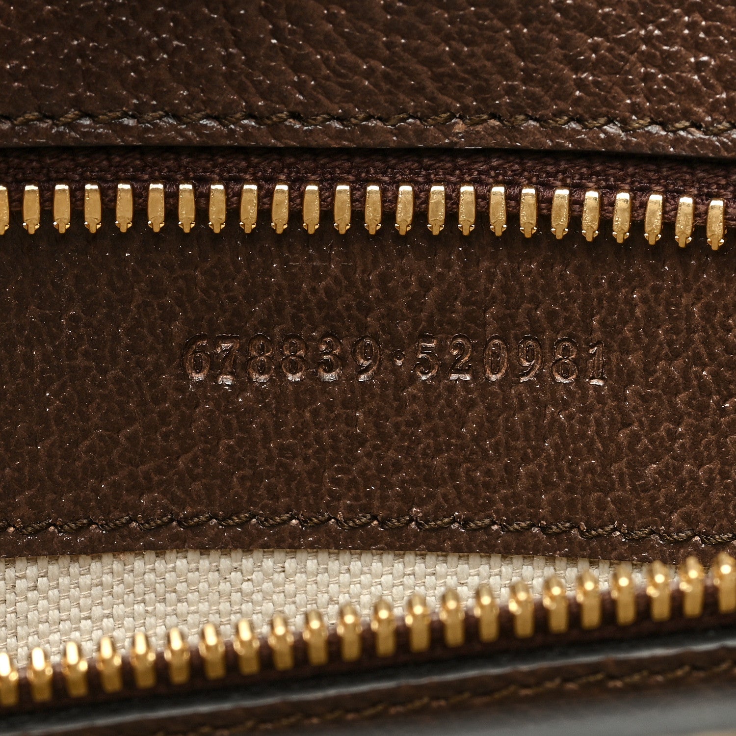 Gucci Monogram Jumbo GG Textured Dollar Calfskin Web Tote Bag Camel Ebony New Acero 7 of 10