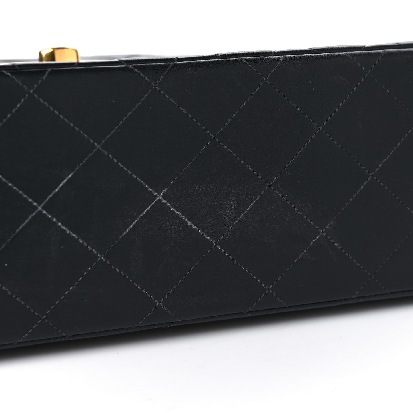 Lambskin Quilted XL Jumbo Single Flap Black