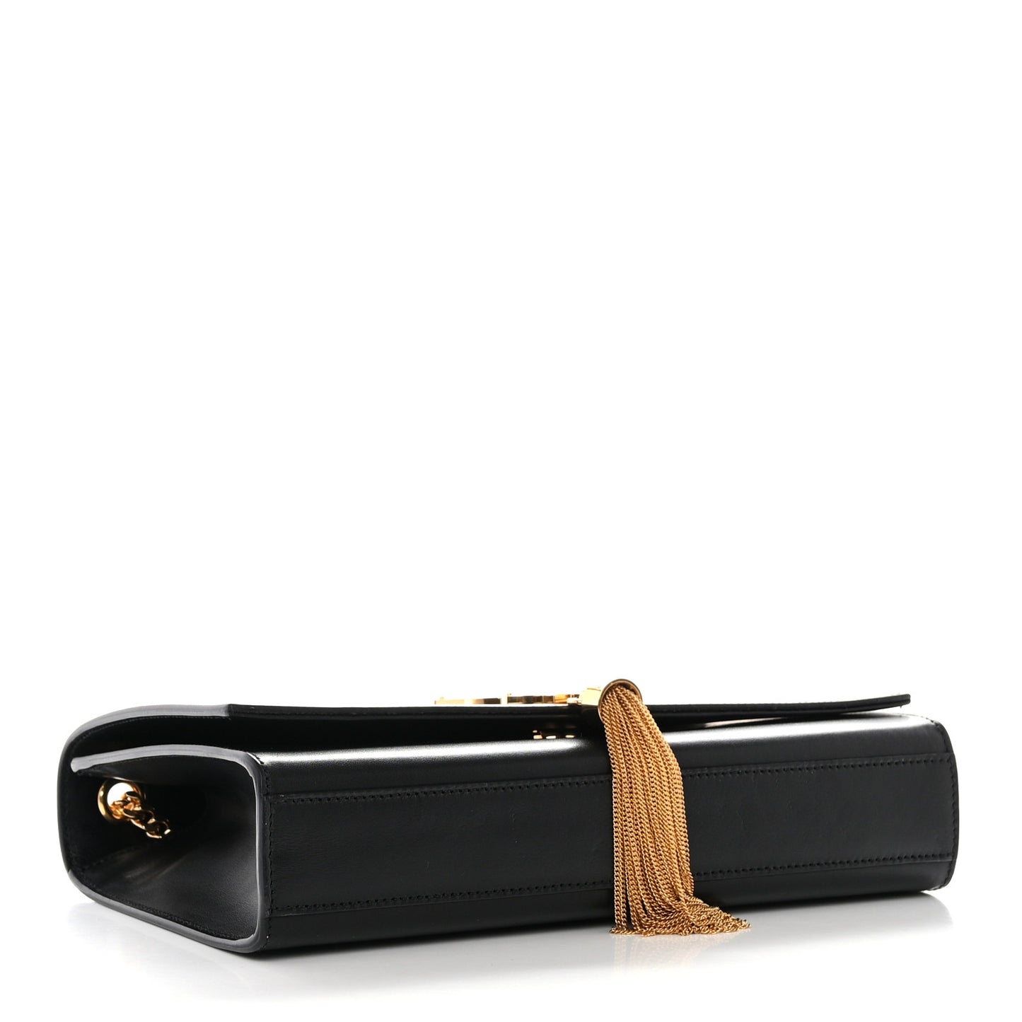 Smooth Calfskin Medium Classic Monogram Kate Tassel Satchel Black