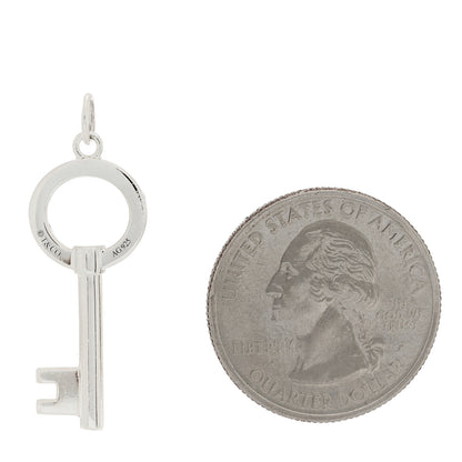 Tiffany Sterling Silver Modern Keys Open Round Key Pendant 2 of 4