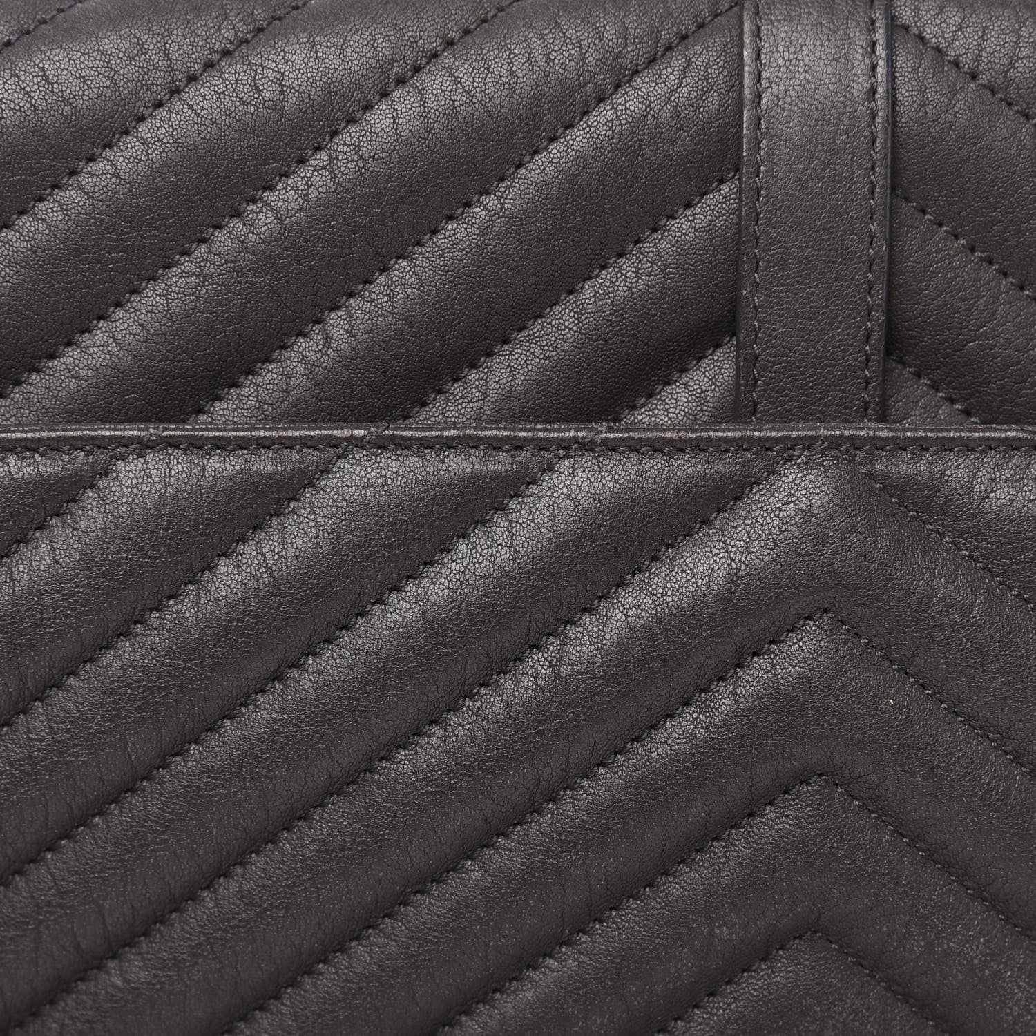 Saint Laurent Sheepskin Matelasse Chevron Monogram Large College Satchel Dark Anthracite 13 of 16
