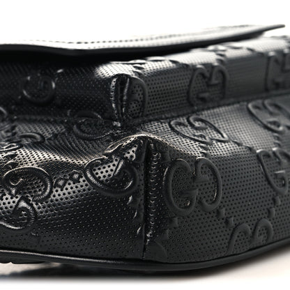 Gucci Calfskin GG Tennis Embossed Pocket Belt Bag Black 9 of 10
