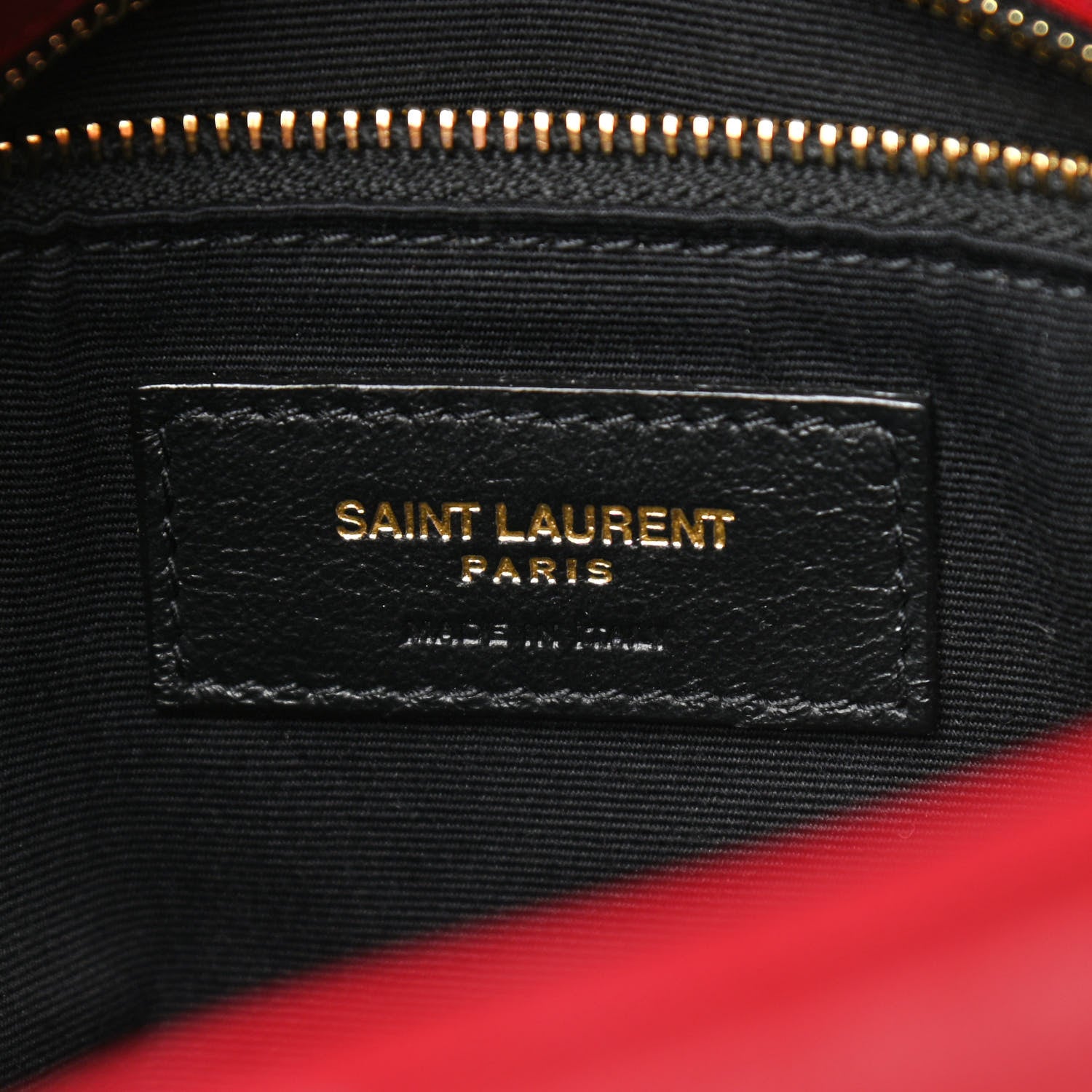 Saint Laurent Lambskin Quilted Small Loulou Puffer Monogram Chain Satchel Red 6 of 10