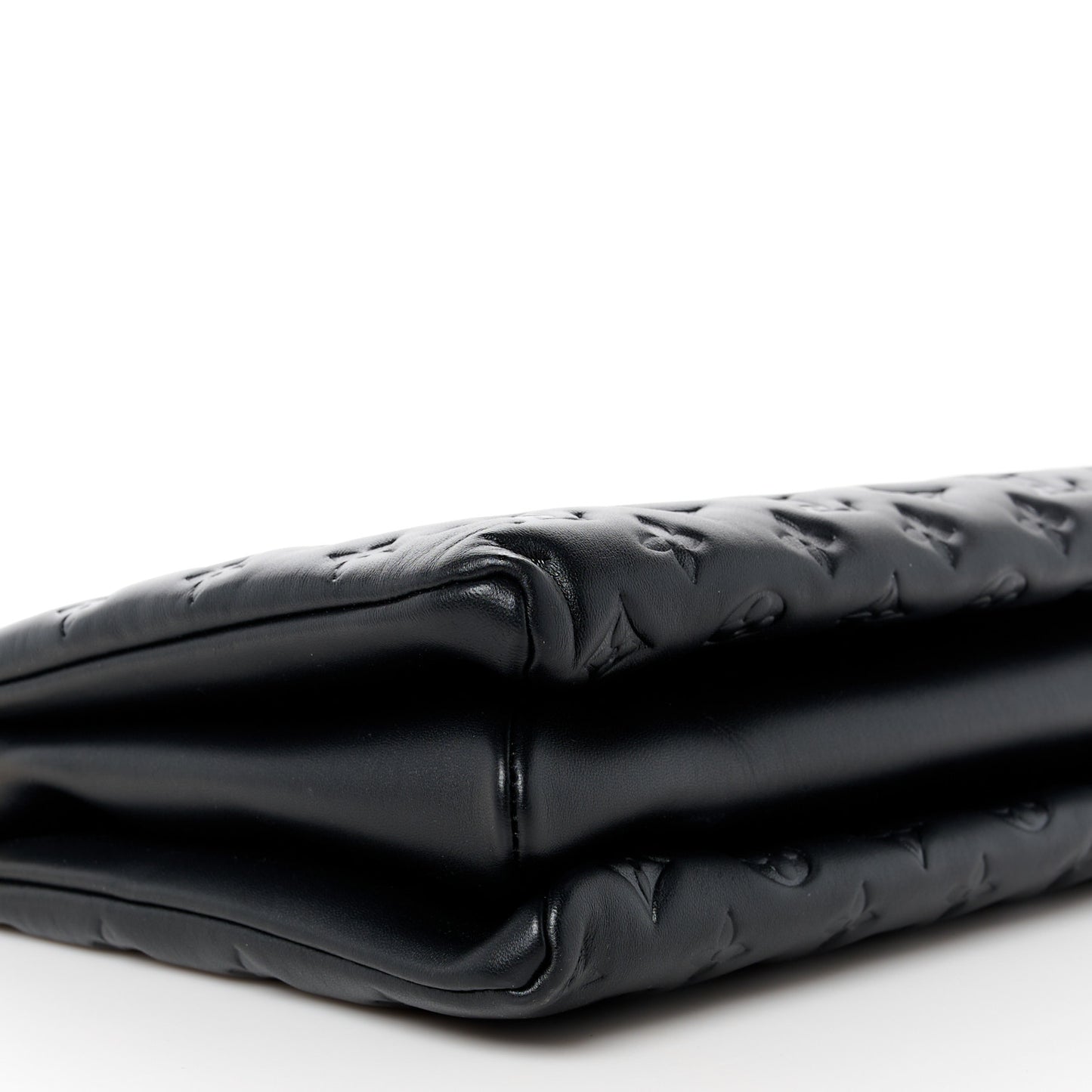 Lambskin Embossed Monogram Coussin MM Black