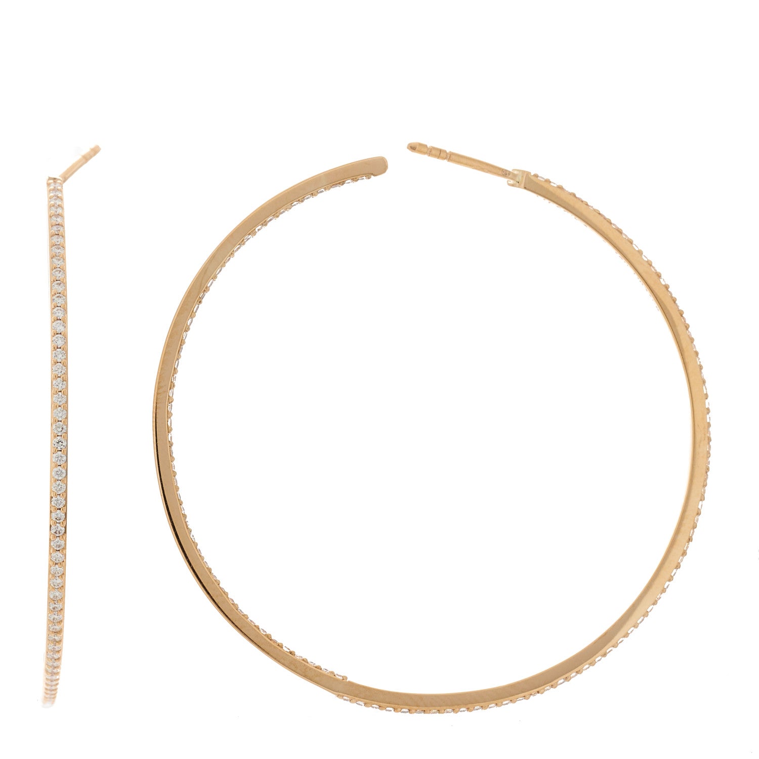 Messika 18K Rose Gold Medium Gatsby Hoop Earrings 1 of 6