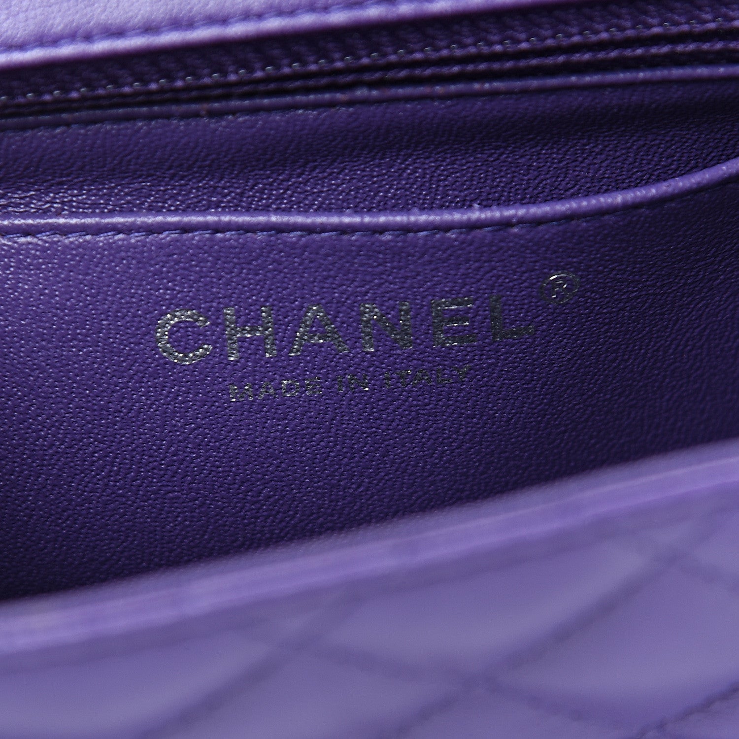 Chanel Lambskin Quilted Mini Square Flap Purple 5 of 15