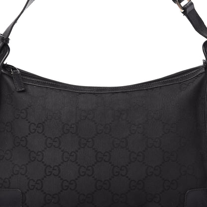 Gucci Nylon Monogram Shoulder Bag Black 10 of 13